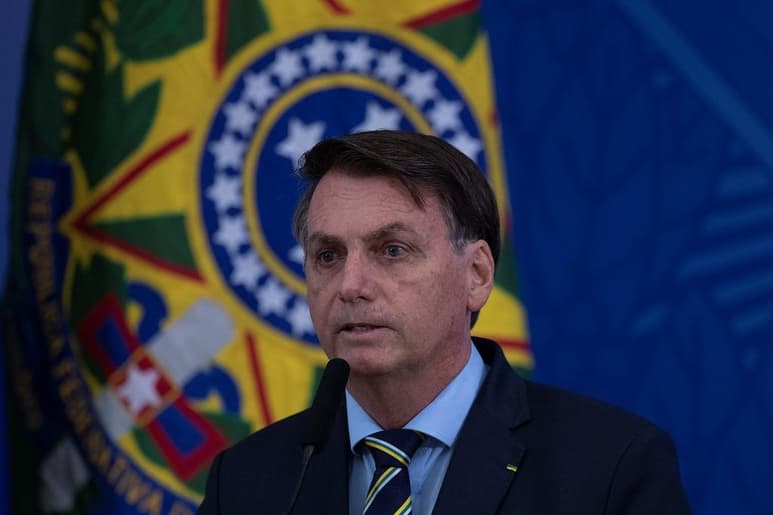 El presidente de Brasil, el ultraderechista Jair Bolsonaro, participó este domingo en un nuevo acto en Brasilia contra el Congreso y la Corte Suprema. (ARCHIVO)