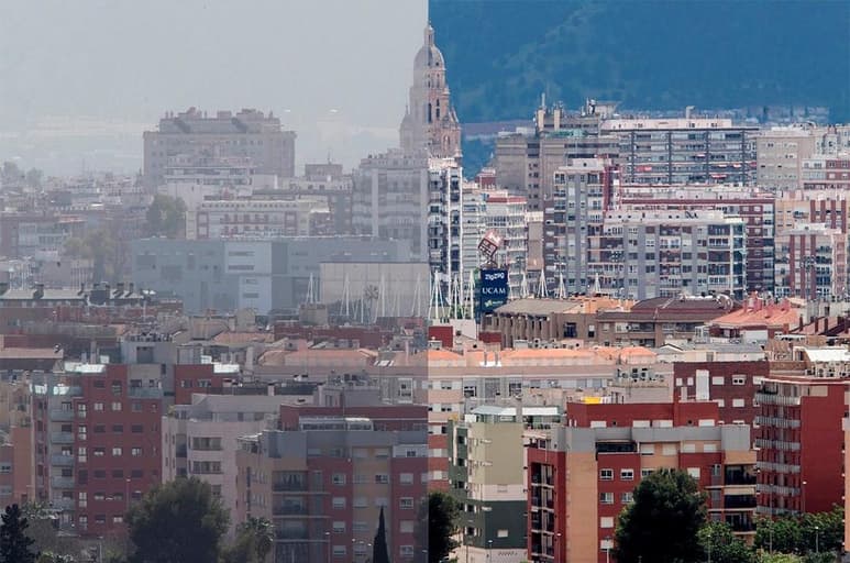 Según la organización no gubernamental Ecologistas en Acción, los niveles de dióxido de nitrógeno (NO2) registrados entre el 14 de marzo y el 30 de abril han caído en promedio un 58 por ciento. (ARCHIVO)