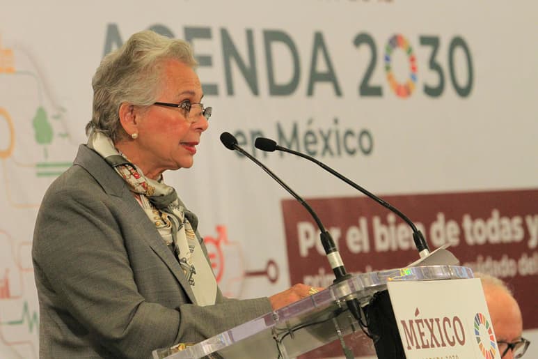 La titular de la Secretaría de Gobernación (Segob), Olga Sánchez Cordero, reiteró que sus opiniones emitidas durante la toma de posesión del gobernador de Baja California, Jaime Bonilla fueron sacadas de contexto y celebró la invalidación de la Ley Bonilla. (ARCHIVO)