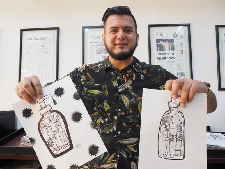 ARTISTA. Santiago Espericueta te comparte un dibujo para realizar en casa. (EL SIGLO DE TORREÓN / Verónica Rivera)