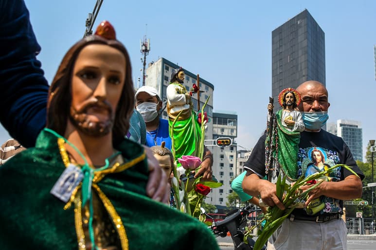 La iglesia de San Judas Tadeo, el santo de los casos difíciles, permanece cerrada.