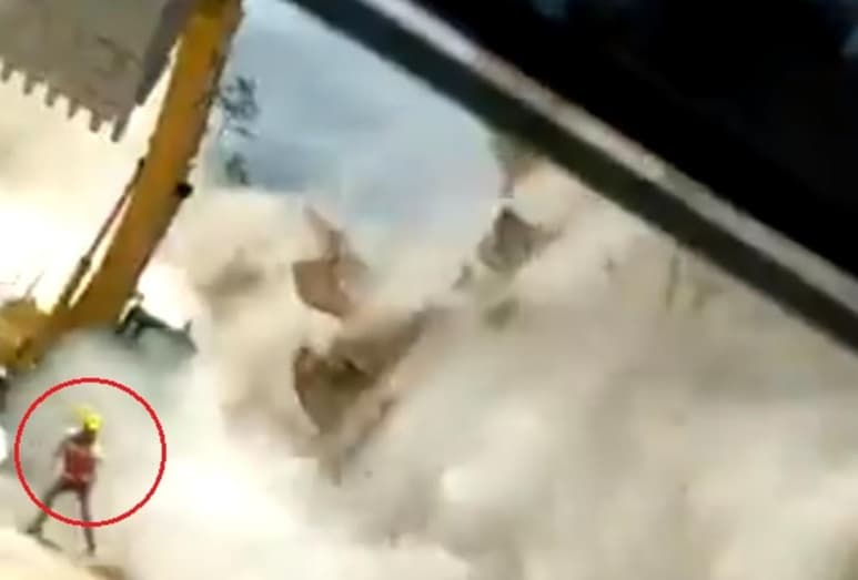 Las imágenes del accidente no tardaron en ser difundidas a través de redes sociales (CAPTURA)