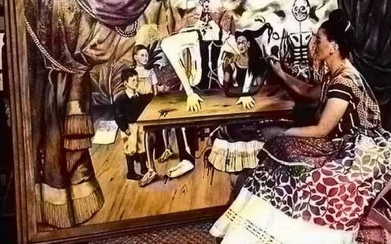Volvió a hacer su aparición La mesa herida, una pintura perdida de Frida Kahlo. (ESPECIAL)