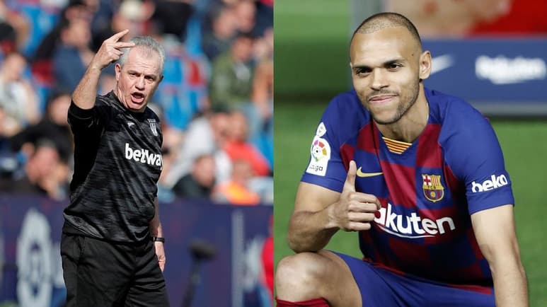 Martin Braithwaite, delantero danés del Barcelona, elogió las cualidades técnicas y humanas de Javier Aguirre, su anterior técnico cuando militaba en el Leganés. (ARCHIVO)