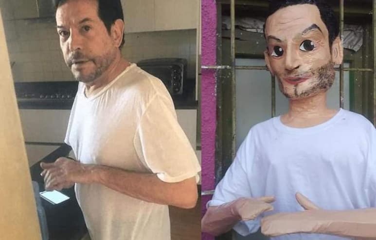 La piñatería Ramirez, que se ubica en Reynosa, realizó una piñata de Pepillo Origel. (ESPECIAL) 
