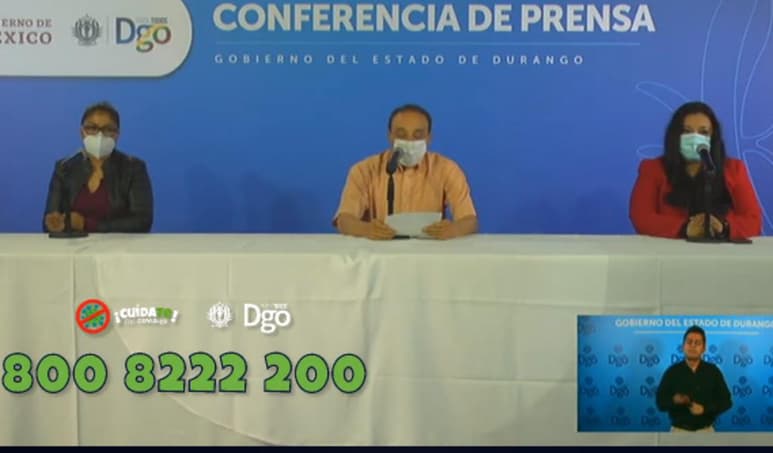 Esta noche la Secretaría de Salud de Durango dio a conocer su reporte diario de decesos y contagios por COVID-19 en la entidad. (ESPECIAL)