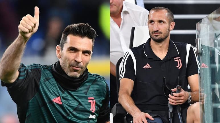 El club anunció el lunes la renovación de los contratos de Buffon y del capitán Giorgio Chiellini, quien tiene 35 años, por otro año. (ARCHIVO)