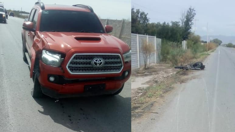 Tras el contacto, el conductor de este último vehículo, identificado como Fernando de 46 años, salió proyectado y terminó tendido sobre la carpeta asfáltica. (EL SIGLO DE TORREÓN)