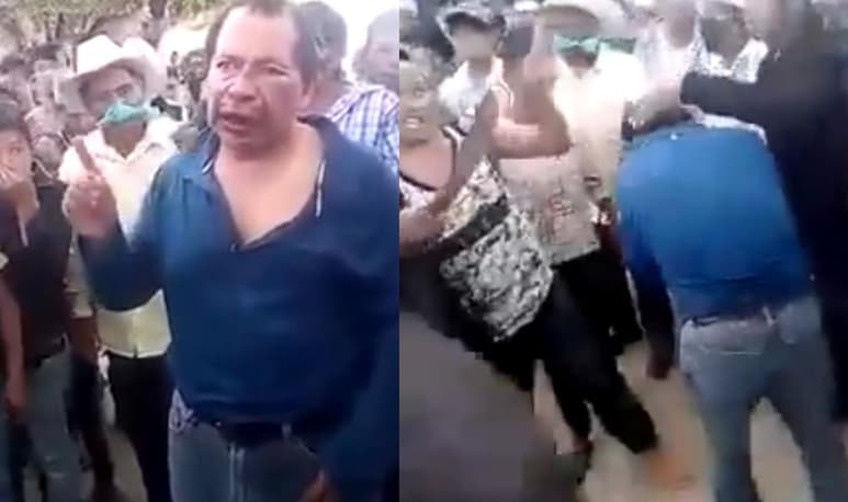 El hombre tuvo que ser encarcelado por la policía local para protegerlo de los pobladores (CAPTURA)