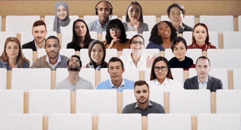 Gracias a la IA empleada por Microsoft, parecerá que los participantes de la videoconferencia se encuentran juntos en un aula (CAPTURA)