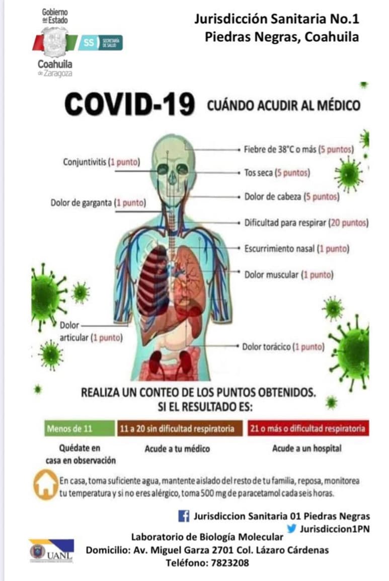 La finalidad es generar conciencia en la población sobre los síntomas relacionados con el COVID-19 y saber qué hacer al presentarse algunos de ellos.