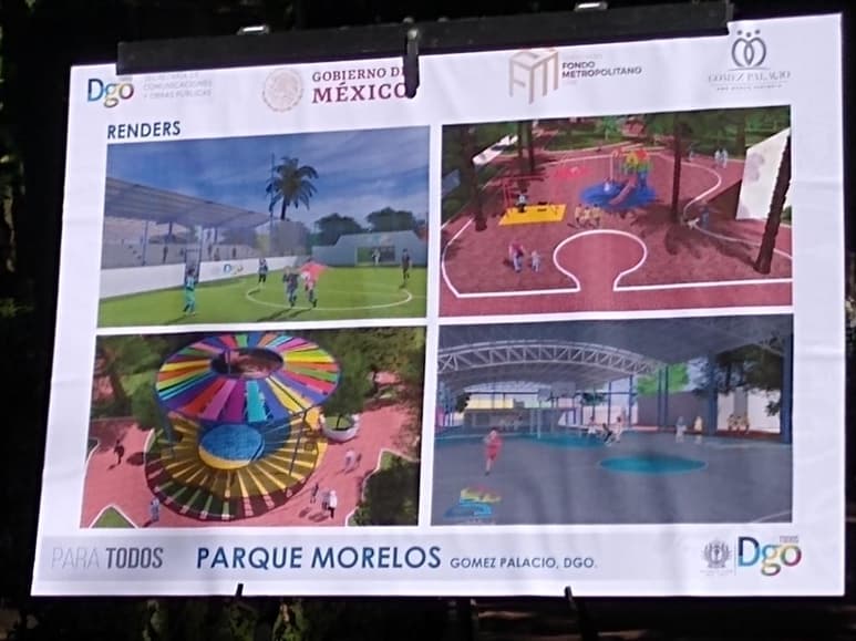 El secretario de Obras Públicas del estado de Durango, Arturo Enrique Salazar Moncayo, aseguró que no se talarán árboles en el Parque Morelos con el proyecto de rehabilitación en esa zona, mismo que aunque puede modificarse enfatizó que eliminar las tres canchas proyectadas para construir en este espacio público representa perder el 52% del total de los recursos asignados a través del Fondo Metropolitano para esta obra, que es de casi 10 millones de pesos. (DIANA GONZÁLEZ)