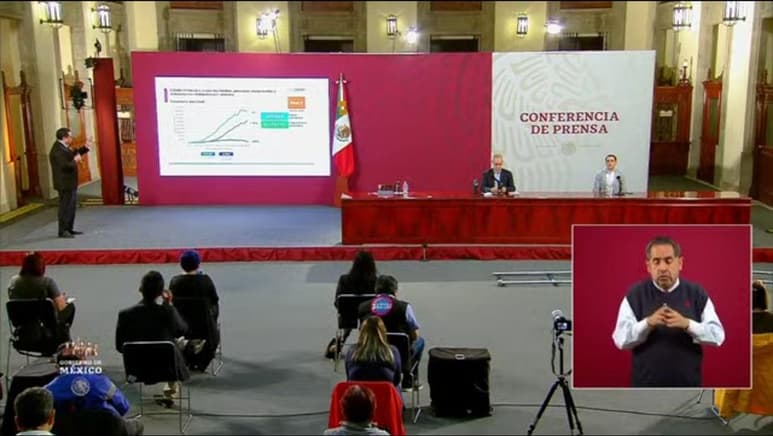 Las autoridades federales de Salud ofrecieron la conferencia de prensa diaria para informar a la población sobre la pandemia de la enfermedad COVID-19, causada por el coronavirus SARS-CoV-2, en México. (ESPECIAL)