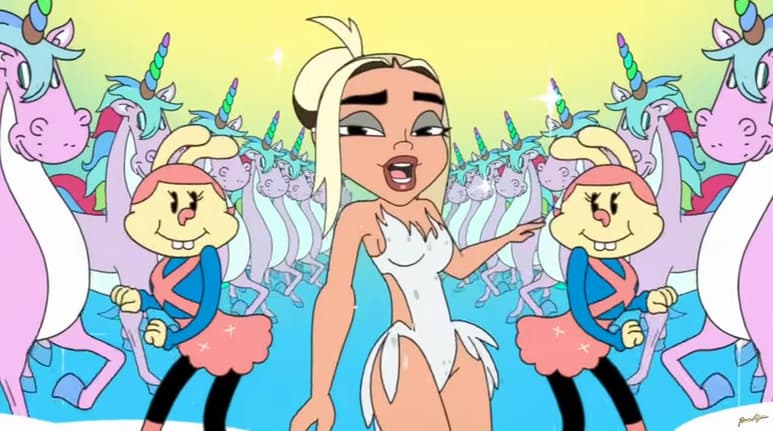 Apoyada por la animación y con ello evita estar con personas, Dua Lipa dio a conocer el video de Hallucinate, tema incluido en su reciente producción discográfica, de nombre Future Nostalgia.