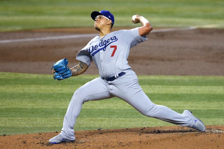Julio Urías permitió dos carreras limpias en seis entradas de trabajo, en el triunfo de Dodgers 11-2 sobre Diamondbacks.