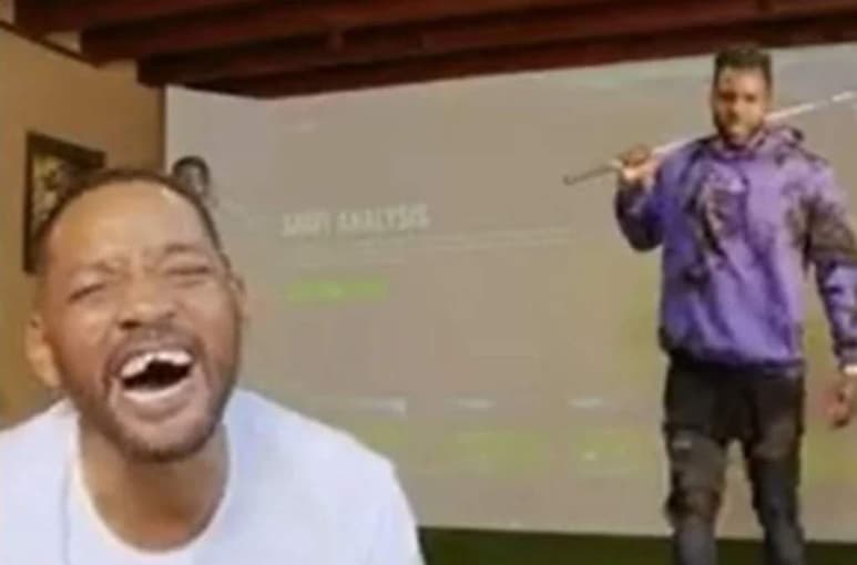 Will Smith se queda sin dientes cuando por accidente Jason Derulo lo golpea con un palo de golf.