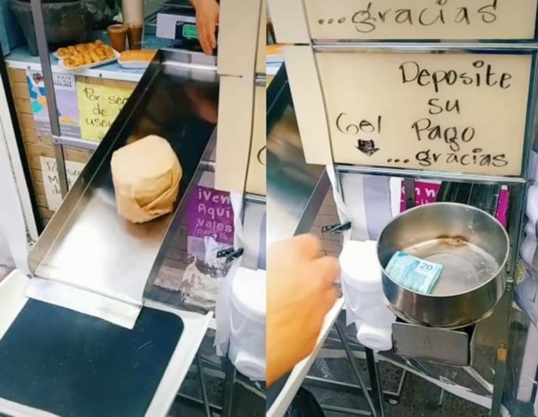 La ingeniosa idea de la tortillería ante la pandemia por COVID-19 se ha viralizado en redes sociales (CAPTURA) 
