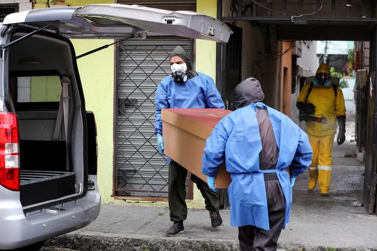 Ecuador alcanzó este domingo los 107,769 casos positivos de contagio de coronavirus, mientras que la cifra de muertos ascendió a 6,310. (ARCHIVO) 