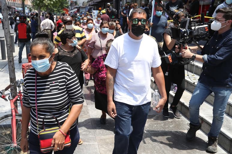 A Palacio Nacional solo asistieron algunas de las familias de los mineros, pues la organización Familia Pasta de Conchos decidió no acudir por la contingencia sanitaria.