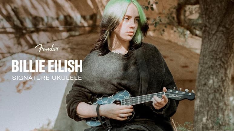 El ukelele ha sido una herramienta importante en la carrera de Billie Eilish, ya que con él aprendió a tocar el tema 'I Will' de The Beatles. (Instagram)