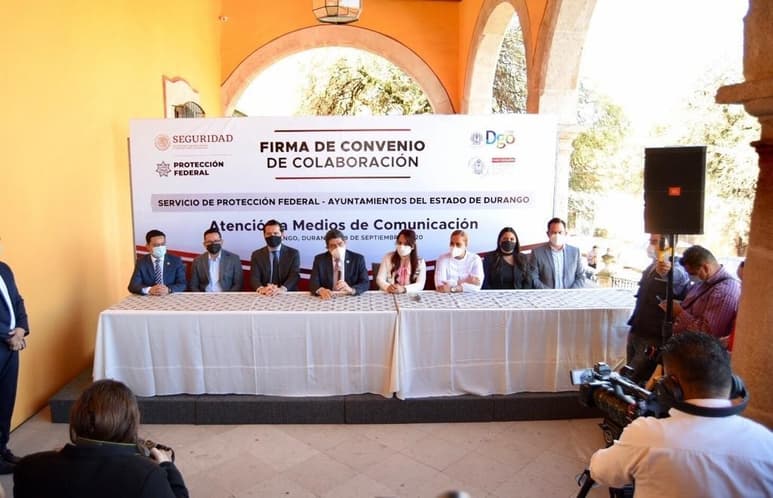 Distintos Ayuntamientos firmaron un convenio de colaboración con el Servicio de Protección Federal. (EL SIGLO DE TORREÓN)