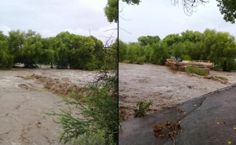 Las fuertes lluvias que se han registrado en Durango han provocado la muerte de una persona, la evacuación de decenas de habitantes, pueblos incomunicados y el colapso de puentes. (CORTESÍA)