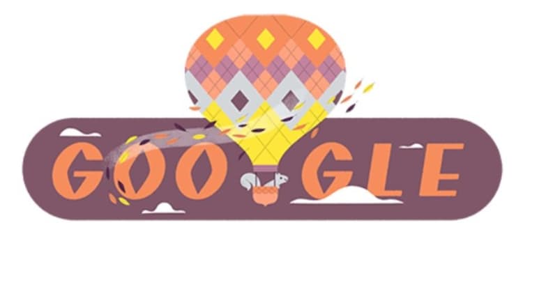 Google da la bienvenida al otoño con un 'doodle' de la temporada (CAPTURA)