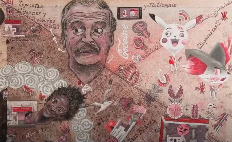 Como parte del programa de la primera Noche de Museos, el Museo Nacional de la Estampa presentará el Códice Starbuckstlán, del artista Santiago Robles, que reflexiona sobre la formación del poder centralista en México, desde una perspectiva histórica, mítica, económica, política y social. (ESPECIAL)