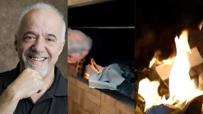 El escritor Paulo Coelho respondió con buen humor a videos que circulan en las redes sociales y en los que se ve a seguidores del presidente brasileño, Jair Bolsonaro, echando algunos de sus libros al fuego. 'Primero los compraron', escribió. (ESPECIAL) 