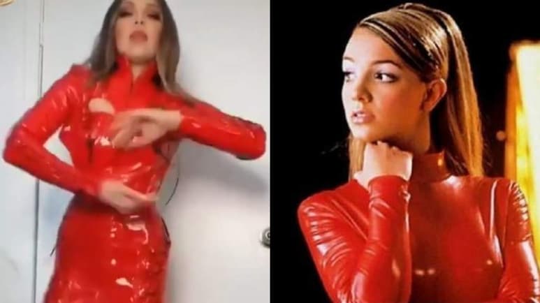 Thalía imita a Britney Spears en Oops!... I did it again. (ESPECIAL)