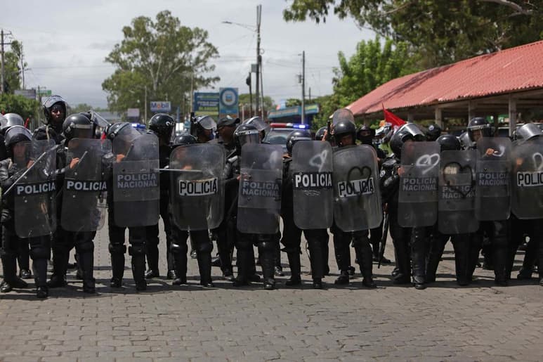 Los opositores fueron detenidos por la Policía al llegar al municipio de Malpaisillo. (ARCHIVO)