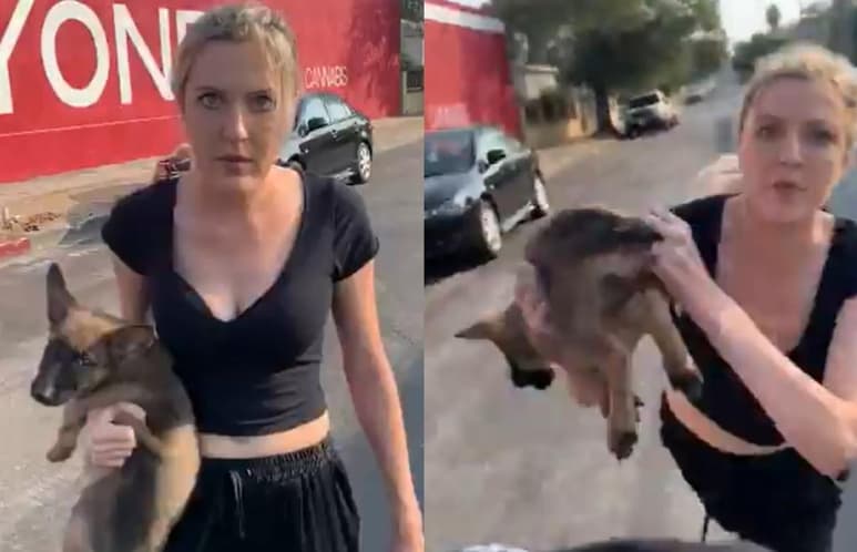 La mujer se ha vuelto blanco de críticas tras viralizarse el video donde se le ve agredir al perro (CAPTURA)