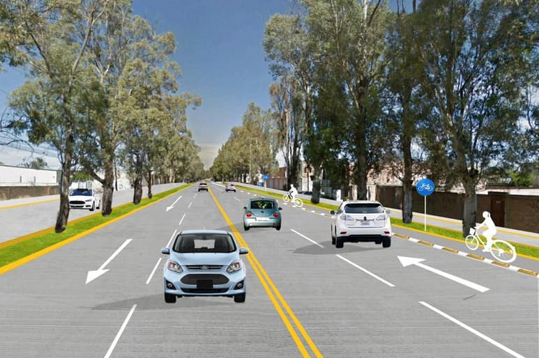 La vialidad de Las Flores inició con su modernización, en la cual se beneficiarán más de 2 mil habitantes en 16 colonias del sur. (CORTESÍA) 