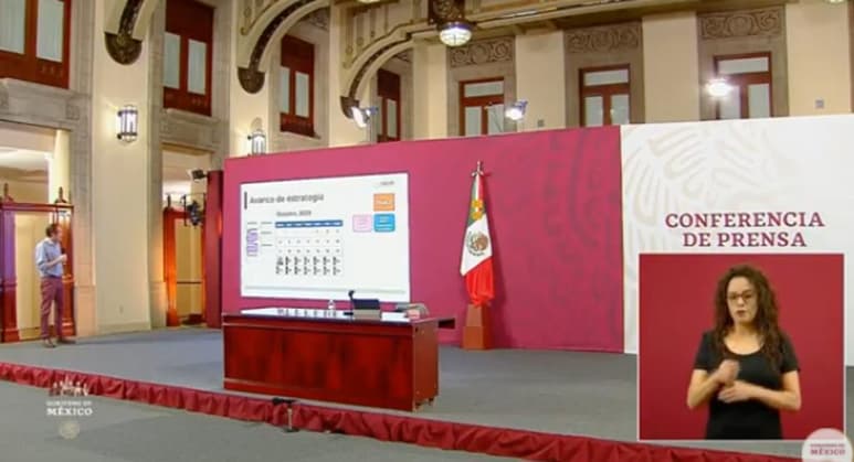 Las autoridades federales de Salud ofrecieron la conferencia de prensa diaria para informar a la población sobre la pandemia de la enfermedad COVID-19, causada por el coronavirus SARS-CoV-2, en México. (ESPECIAL)