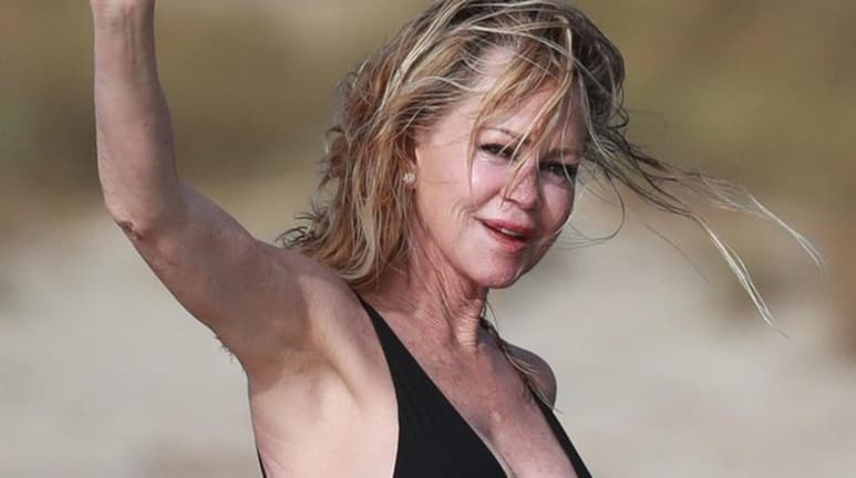 Con el objetivo de sumarse a la concientización sobre el cáncer de mama, Melanie Griffith compartió en su cuenta de Instagram un par de fotografías en las que luce su figura en lencería color rosa. (Especial)