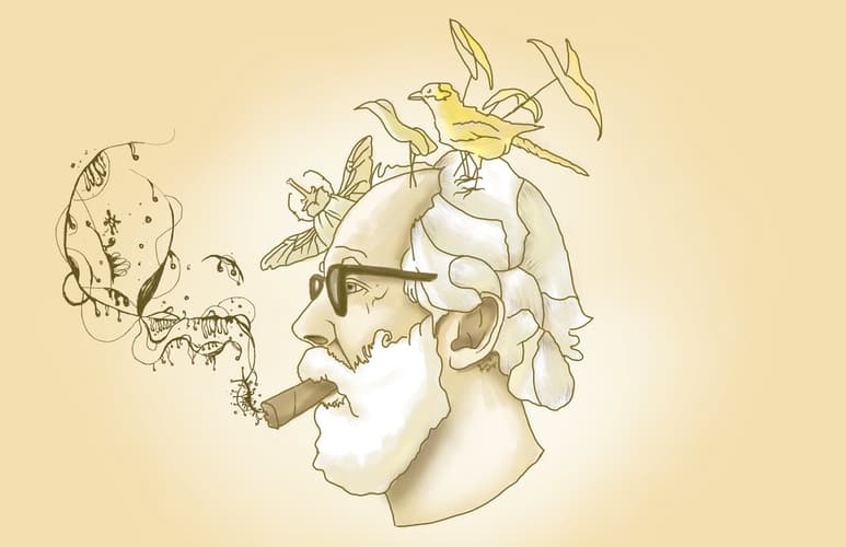 El trazo. Rivera retrató personajes en contextos oscuros con los que exploró la condición humana. Animales muertos, vivos y en ocasiones con atributos humanos, que conviven con cuerpos desnudos.