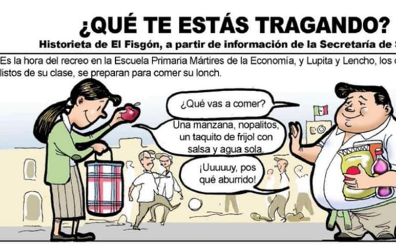 El mandatario señaló que la educación nutricional será parte del programa de enseñanza en las escuelas y se fortalecerá con la distribución de la historieta. (ESPECIAL)