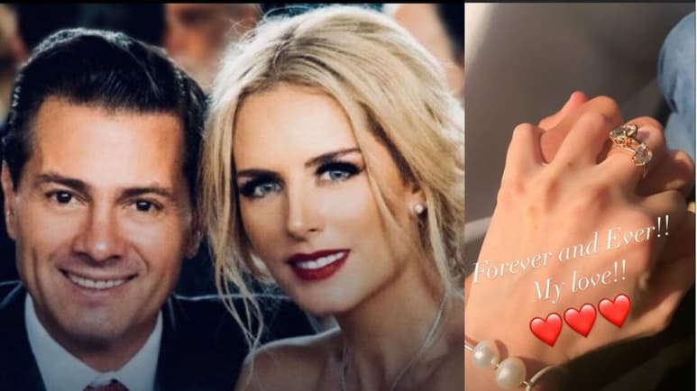 La actual pareja sentimental de Enrique Peña Nieto, Tania Ruiz, mostró lo enamorada del expresidente de México. (ESPECIAL)