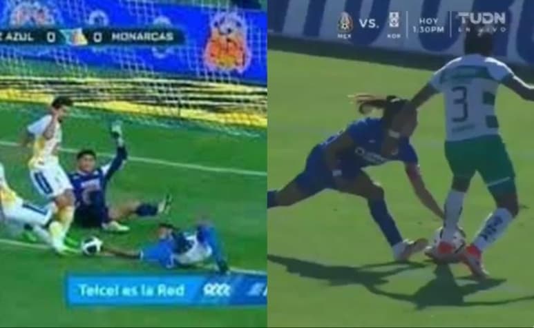 La 'muertinha' de Joel Huiqui vuelve a aparecer en el juego que disputaron las Guerreras de Santos Laguna Femenil. (ESPECIAL)