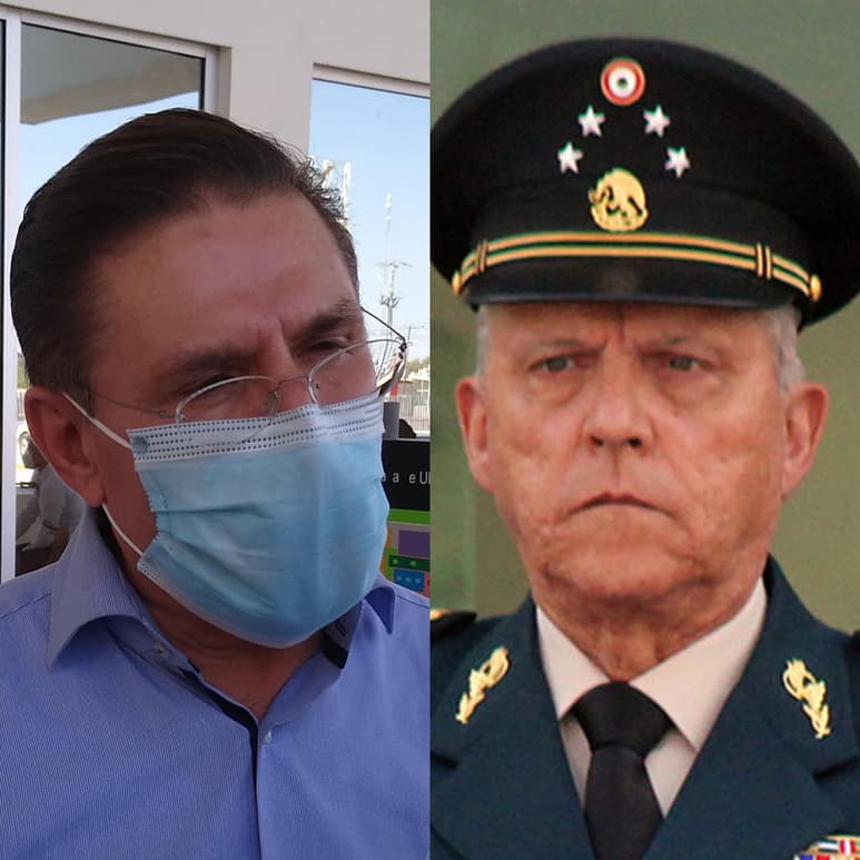 El gobernador de Durango, José Rosas Aispuro Torres, celebró la decisión de la Fiscalía de Estados Unidos en retirar los cargos al exsecretario de Defensa Nacional (Sedena), Salvador Cienfuegos, ya que, indicó, se le detuvo de manera arbitraria y tiene confianza en que se esclarecerá el caso a su favor y con ello se limpiará la imagen, no sólo del exfuncionario, sino del ejército mexicano. (ARCHIVO)