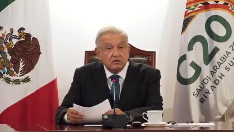 Ante líderes del G20, el presidente Andrés Manuel López Obrador planteó quitar montos y el pago de servicio de deuda a los países más pobres del mundo para que puedan hacer frente a la crisis económica mundial provocada por la pandemia de COVID-19. (ESPECIAL)