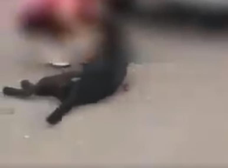 En Argentina, una mujer fue captada arrastrando a su perrito labrador por varios metros luego de atarlo en la parte trasera del auto con su correa. (Especial)