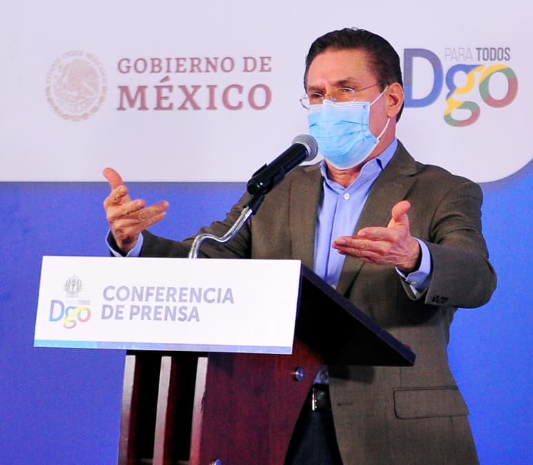 El gobernador de Durango realizó un llamado a la ciudadanía a ser responsables ante las nuevas aperturas. (CORTESÍA)