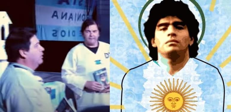 La religión dedicada a Diego Armando Maradona, se caracteriza por el culto que sus seguidores suelen rendirle al exfutbolista (CAPTURA)