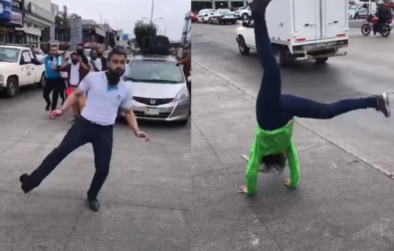 Al ritmo de la música, los 'trabajadores' mostraron sus mejores pasos de baile (CAPTURA)