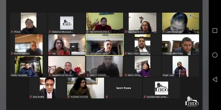 Debido a la pandemia del COVID-19, las sesiones de Cabildo de Ciudad Lerdo se continúan realizando de manera virtual. (ESPECIAL)