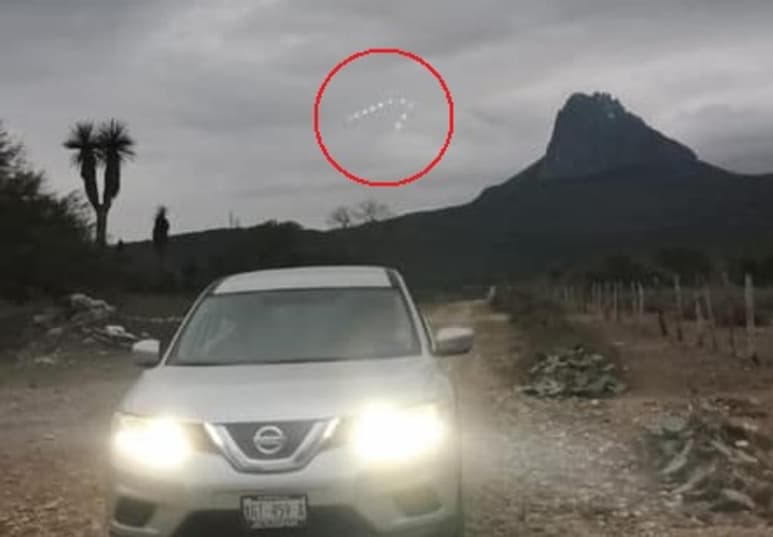 La persona que captó el 'avistamiento' compartió las imágenes en Facebook (CAPTURA)