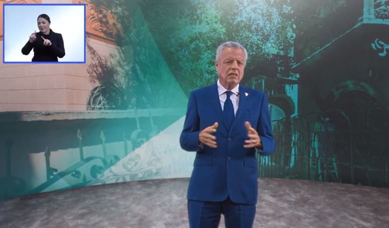 El alcalde Jorge Zermeño Infante transmitió en redes sociales su Segundo Informe de Gobierno. (ESPECIAL)