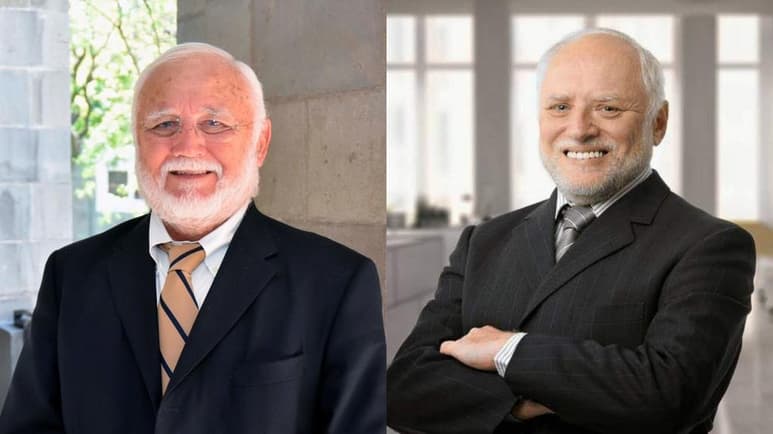 El Dr. José Alonso Novelo Baeza, titular de la Comisión Federal para la Protección contra Riesgos Sanitarios (COFEPRIS) fue comparado en redes con famoso meme luego de que Marcelo Ebrard compartiera una foto suya. (ESPECIAL)
