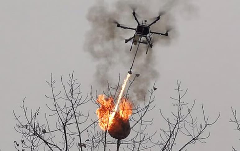 El dron fue modificado tras recaudar 12 mil dólares (CAPTURA)